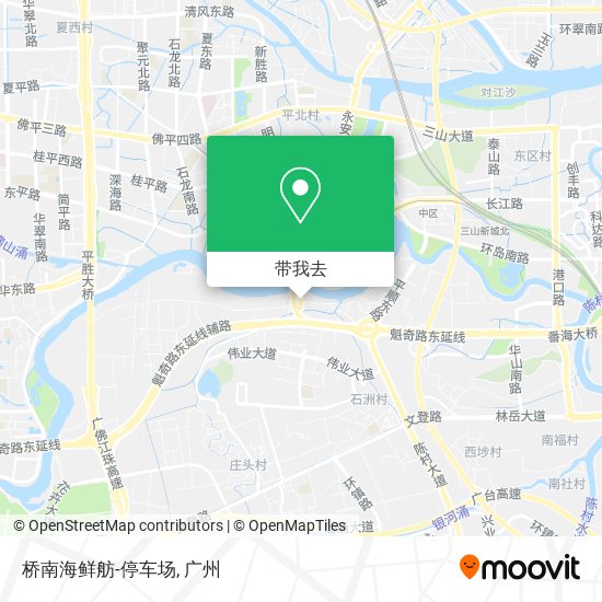 桥南海鲜舫-停车场地图