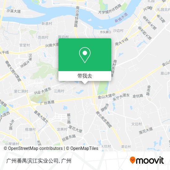 广州番禺滨江实业公司地图