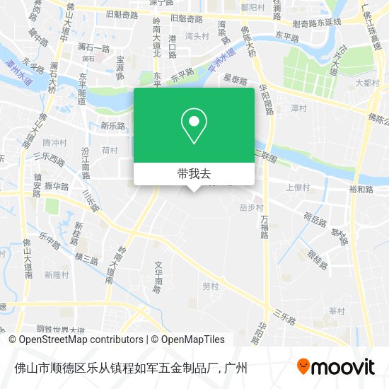 佛山市顺德区乐从镇程如军五金制品厂地图