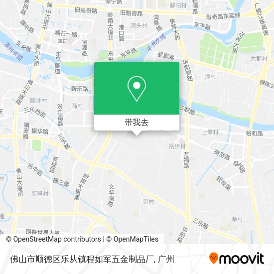 佛山市顺德区乐从镇程如军五金制品厂地图