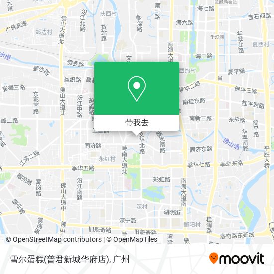 雪尔蛋糕(普君新城华府店)地图