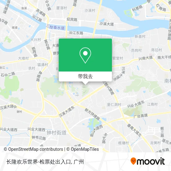 长隆欢乐世界-检票处出入口地图