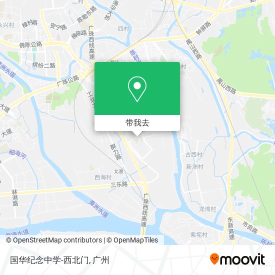 国华纪念中学-西北门地图