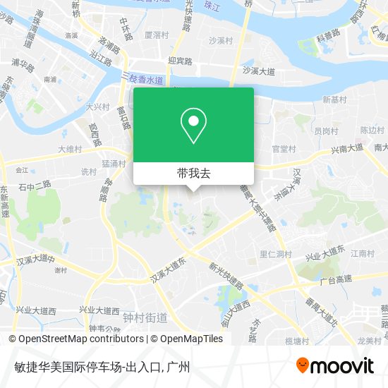 敏捷华美国际停车场-出入口地图