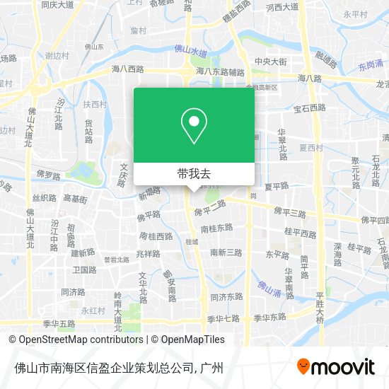 佛山市南海区信盈企业策划总公司地图