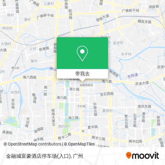 金融城富豪酒店停车场(入口)地图