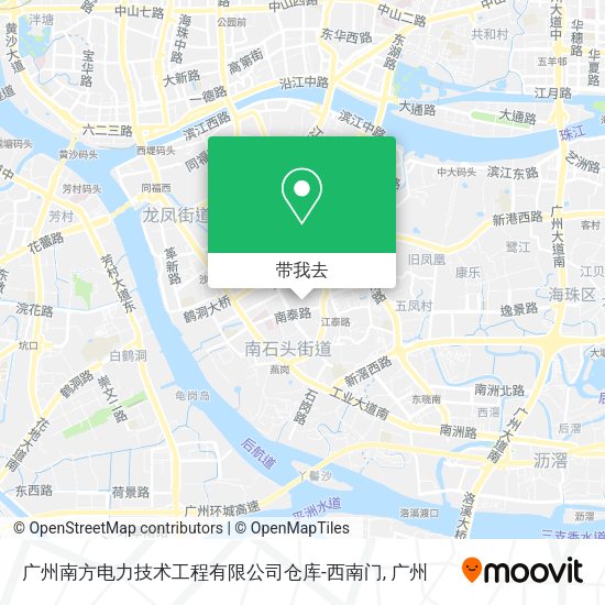 广州南方电力技术工程有限公司仓库-西南门地图