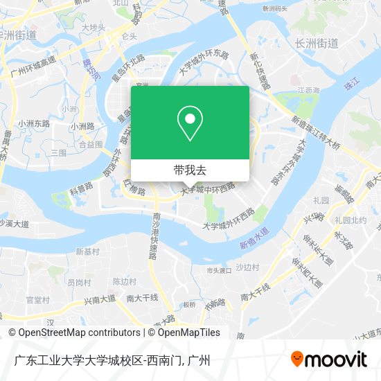 广东工业大学大学城校区-西南门地图