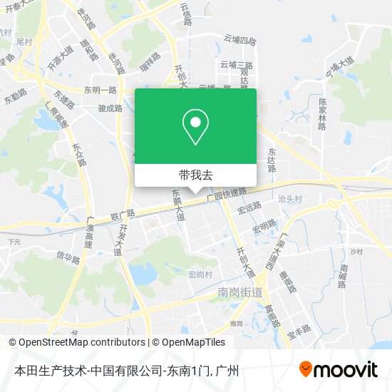 本田生产技术-中国有限公司-东南1门地图