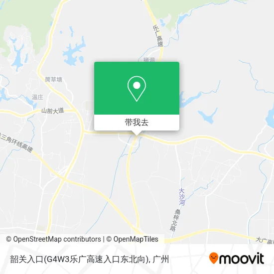 韶关入口(G4W3乐广高速入口东北向)地图