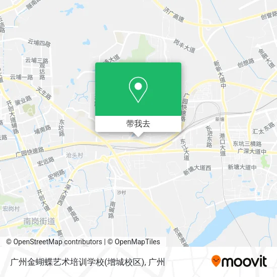 广州金蝴蝶艺术培训学校(增城校区)地图