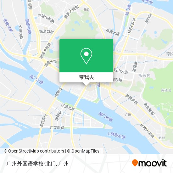 广州外国语学校-北门地图