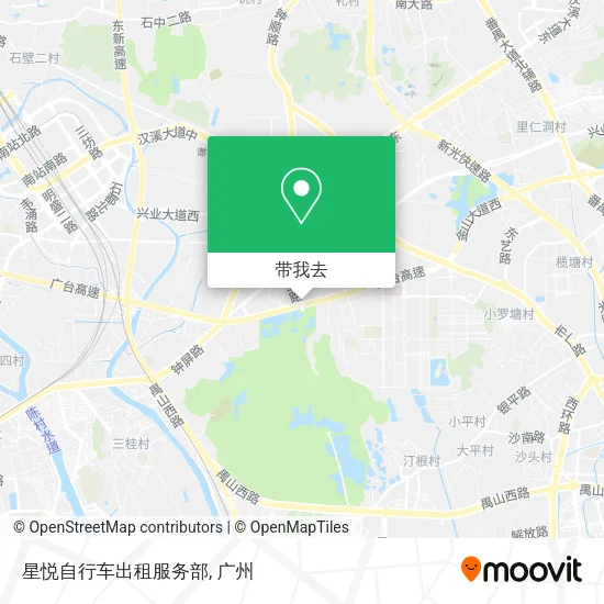 星悦自行车出租服务部地图