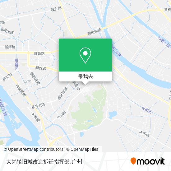 大岗镇旧城改造拆迁指挥部地图