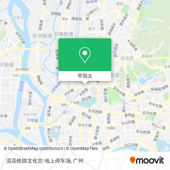 流花铁路文化宫-地上停车场地图
