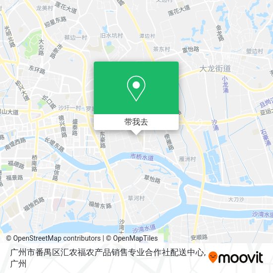 广州市番禺区汇农福农产品销售专业合作社配送中心地图