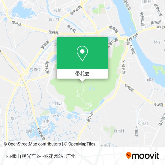 西樵山观光车站-桃花园站地图