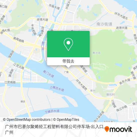 广州市巴赛尔聚烯烃工程塑料有限公司停车场-出入口地图
