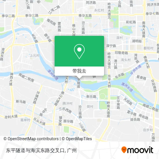 东平隧道与海滨东路交叉口地图