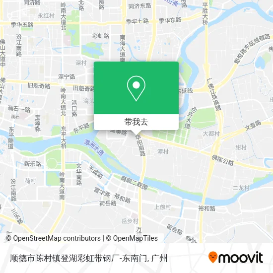 顺德市陈村镇登湖彩虹带钢厂-东南门地图