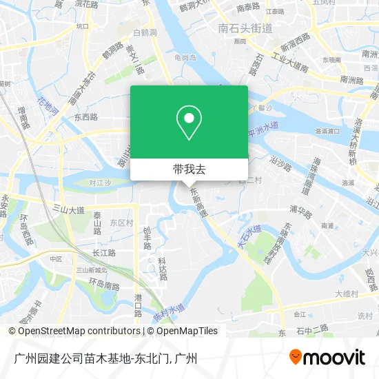 广州园建公司苗木基地-东北门地图
