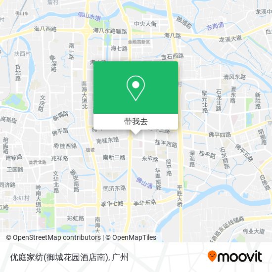 优庭家纺(御城花园酒店南)地图