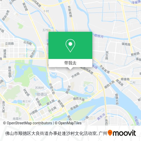 佛山市顺德区大良街道办事处逢沙村文化活动室地图
