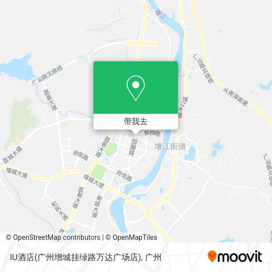 IU酒店(广州增城挂绿路万达广场店)地图