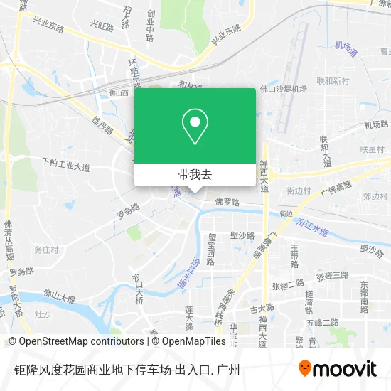钜隆风度花园商业地下停车场-出入口地图