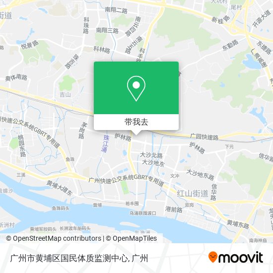 广州市黄埔区国民体质监测中心地图