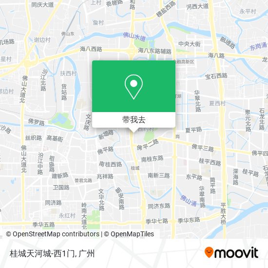 桂城天河城-西1门地图
