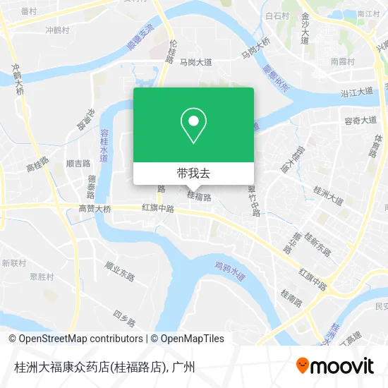 桂洲大福康众药店(桂福路店)地图
