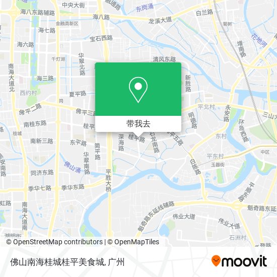 佛山南海桂城桂平美食城地图