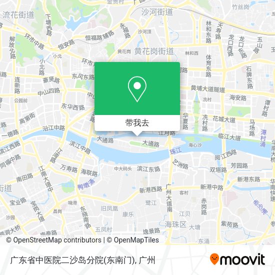 广东省中医院二沙岛分院(东南门)地图