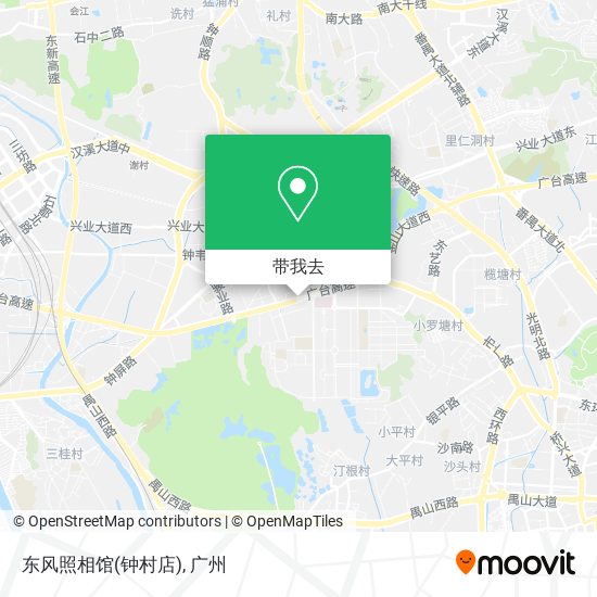 东风照相馆(钟村店)地图