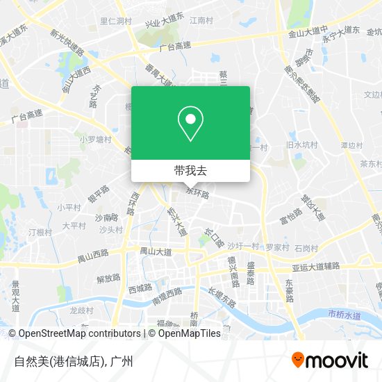 自然美(港信城店)地图