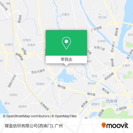 耀盈纺织有限公司(西南门)地图