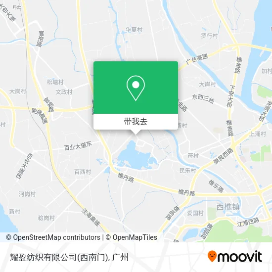 耀盈纺织有限公司(西南门)地图