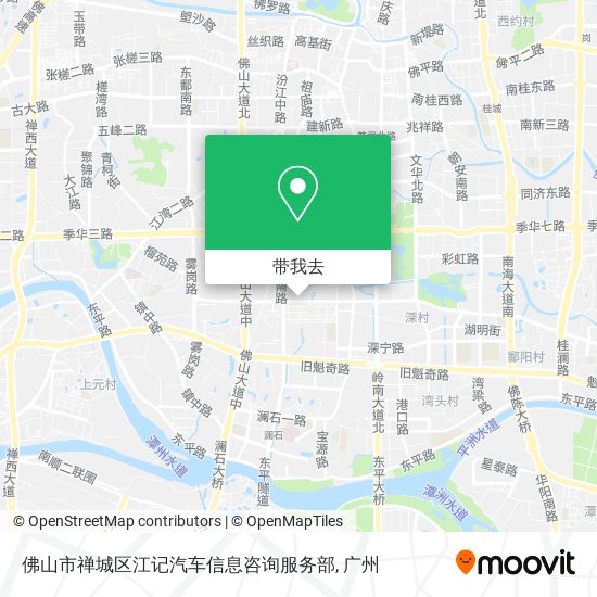 佛山市禅城区江记汽车信息咨询服务部地图