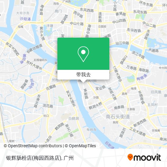 银辉肠粉店(梅园西路店)地图