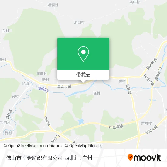 佛山市南金纺织有限公司-西北门地图