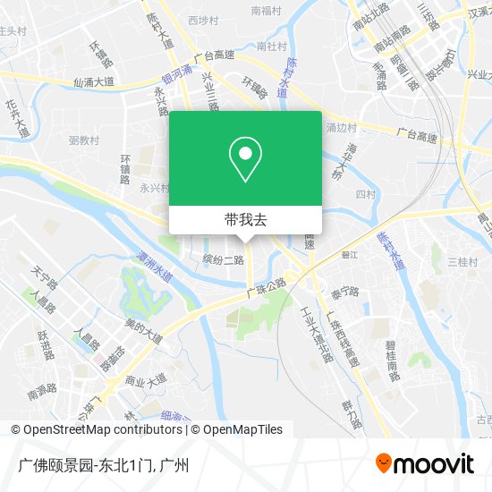 广佛颐景园-东北1门地图