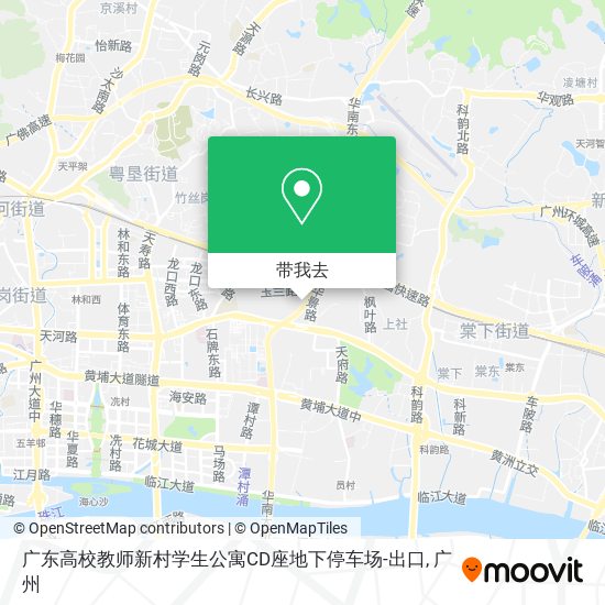 广东高校教师新村学生公寓CD座地下停车场-出口地图