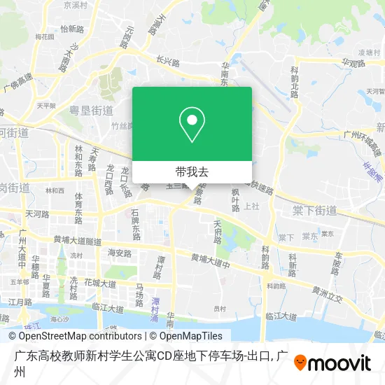 广东高校教师新村学生公寓CD座地下停车场-出口地图
