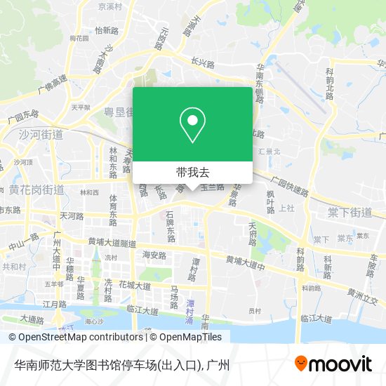 华南师范大学图书馆停车场(出入口)地图
