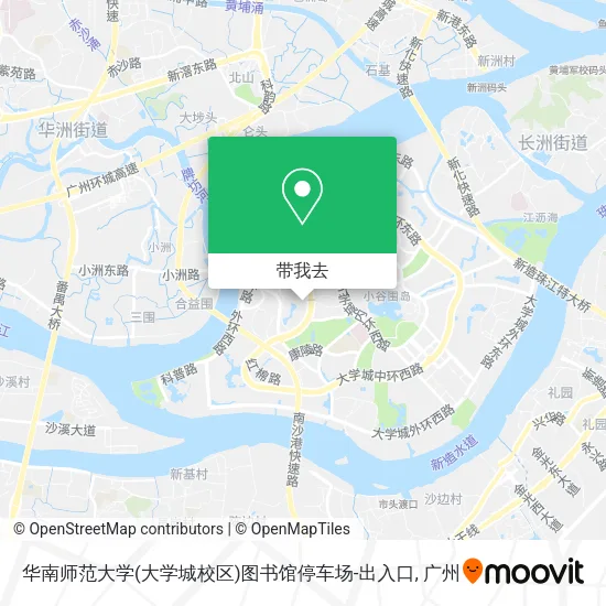华南师范大学(大学城校区)图书馆停车场-出入口地图