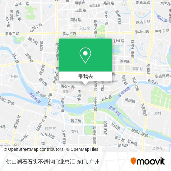 佛山澜石石头不锈钢门业总汇-东门地图