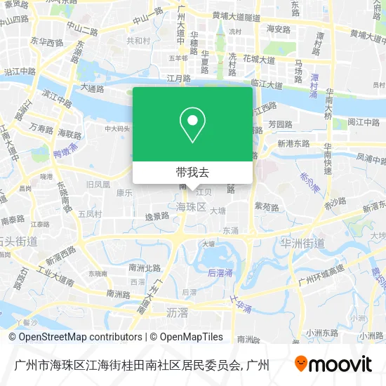 广州市海珠区江海街桂田南社区居民委员会地图