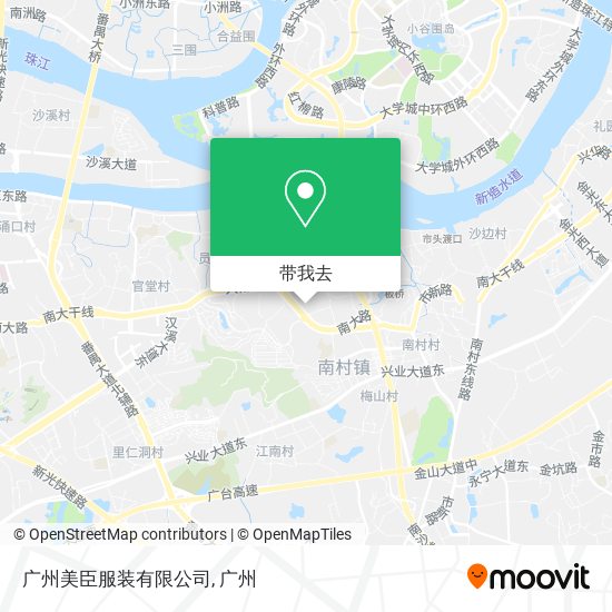 广州美臣服装有限公司地图