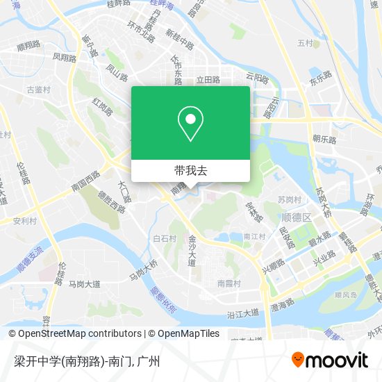 梁开中学(南翔路)-南门地图